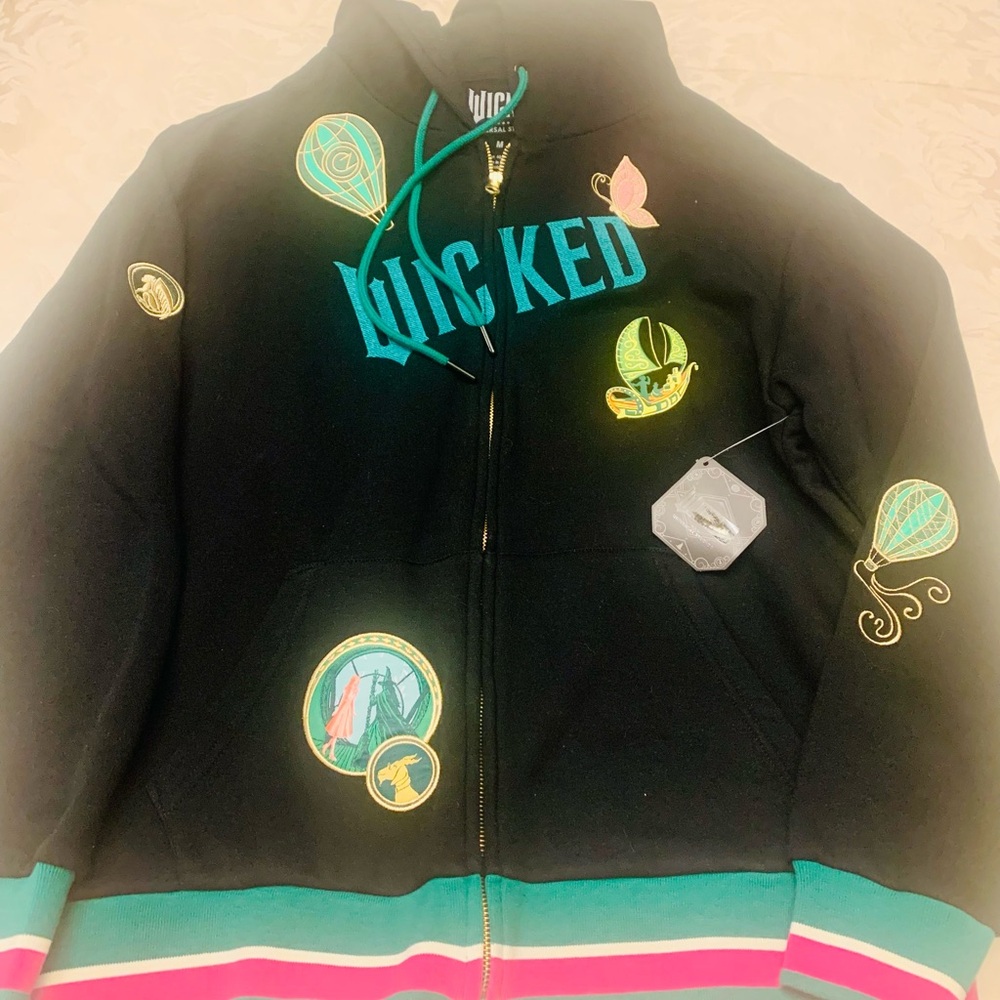 Wicked Black Hoodie with Teal and Pink Accents! LIMITED EDITION!